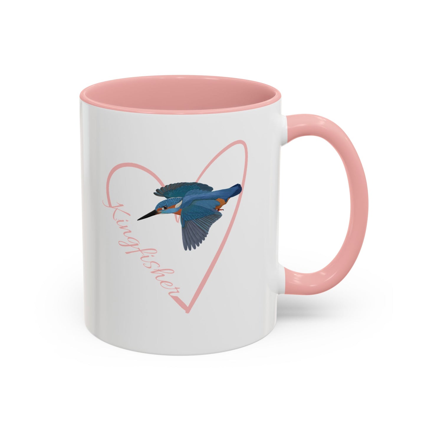 Kingfisher Mug Bird with Heart for Bird Lovers