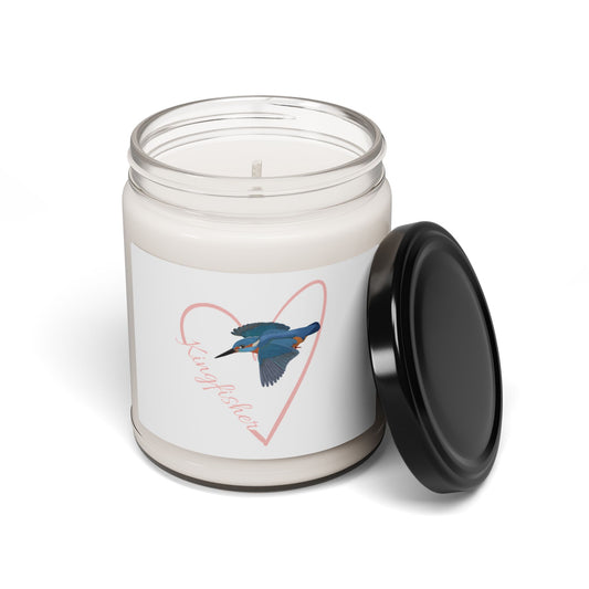 Kingfisher Scented Soy Candle Bird with Heart 9oz