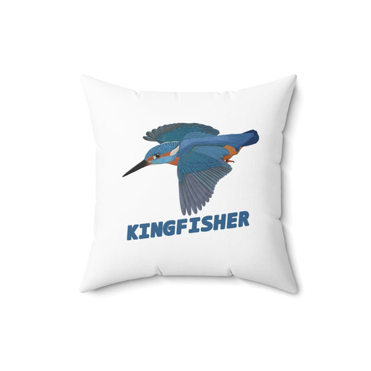 Kingfisher Throw Pillow for Bird Lovers & Bird Watchers