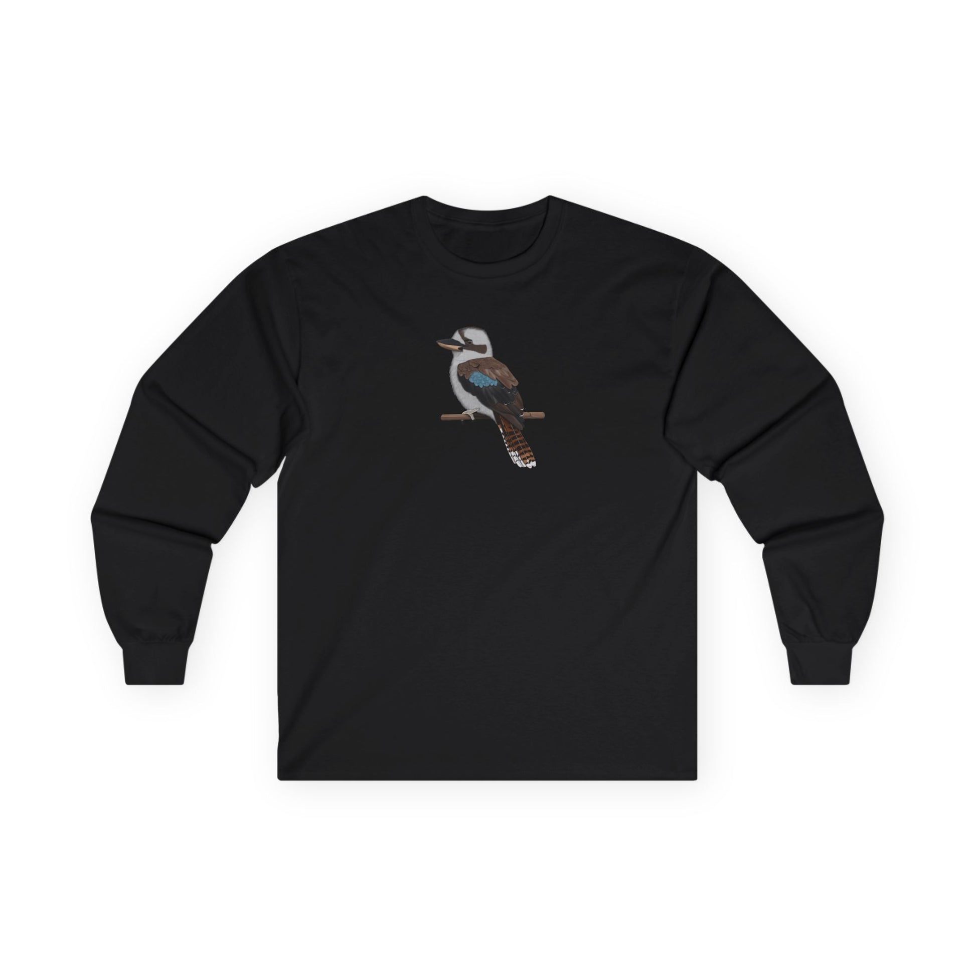 Kookaburra Birding & Birdwatching Bird Cotton Long Sleeve T-Shirt