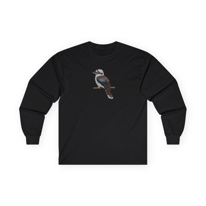 Kookaburra Birding & Birdwatching Bird Cotton Long Sleeve T-Shirt