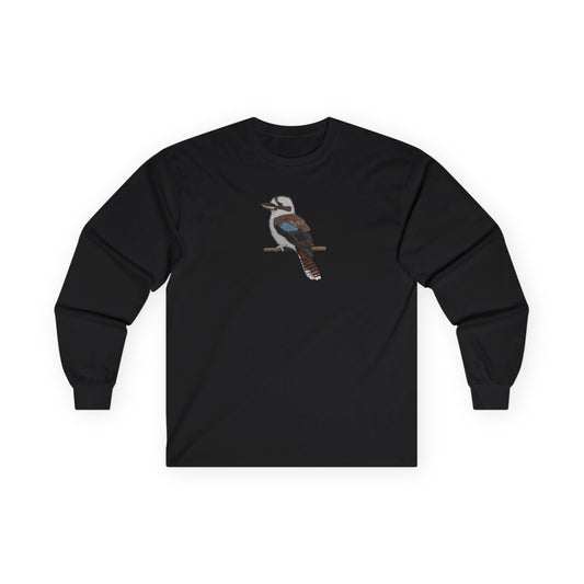 Kookaburra Birding & Birdwatching Bird Cotton Long Sleeve T-Shirt