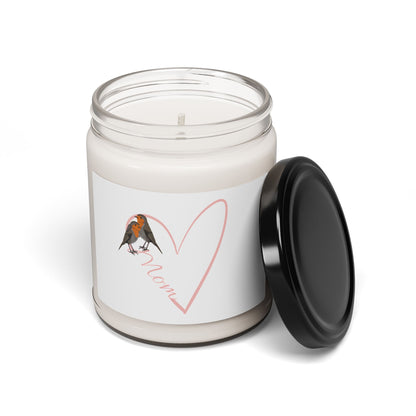Mother's Day Scented Soy Candle Robin Bird with Heart 9oz