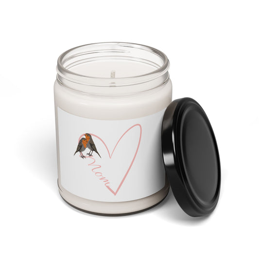 Mother's Day Scented Soy Candle Robin Bird with Heart 9oz