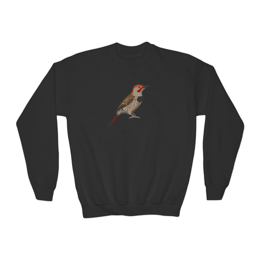 Northern Flicker Bird Birdwatching Youth Crewneck Sweatshirt