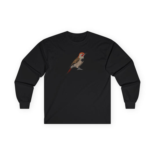 Northern Flicker Birding & Birdwatching Bird Cotton Long Sleeve T-Shirt