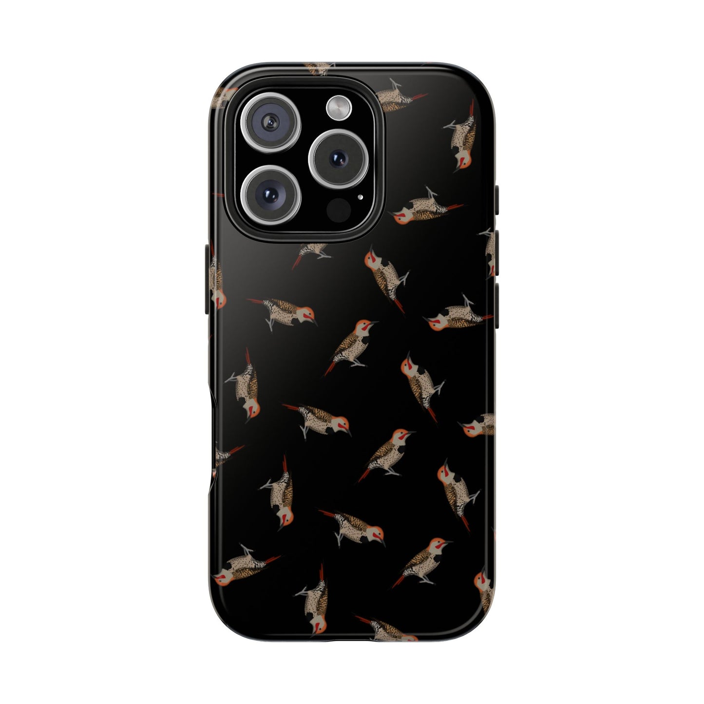 Northern Flicker iPhone Case Black – Premium Tough Phone Cover for Bird Lovers