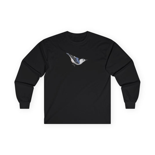 Nuthatch Birding & Birdwatching Bird Cotton Long Sleeve T-Shirt