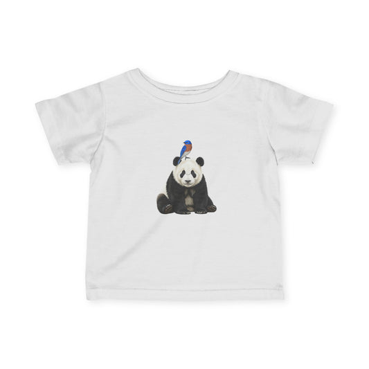 Panda with Bluebird Bird Animal Baby & Toddler T-Shirt