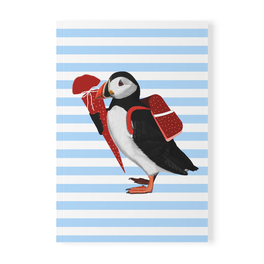 Papageitaucher Notizbuch Geschenk zur Einschulung  A5 Softcover 150 Seiten Liniert