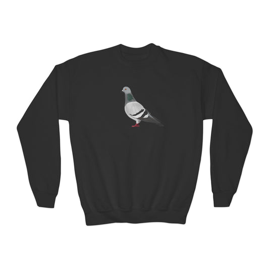 Pigeon Bird Birdwatching Youth Crewneck Sweatshirt