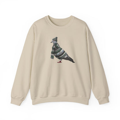 Pigeon Winter Sweatshirt | Bird Watcher Crewneck | Unisex Songbirds Wearing Knit Gift for Bird Lovers