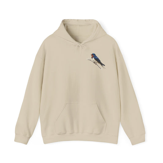 Rauchschwalbe Vogel Hoodie - Kapuzenpullover für Vogelbeobachter & Naturliebhaber mit Vogelmotiv