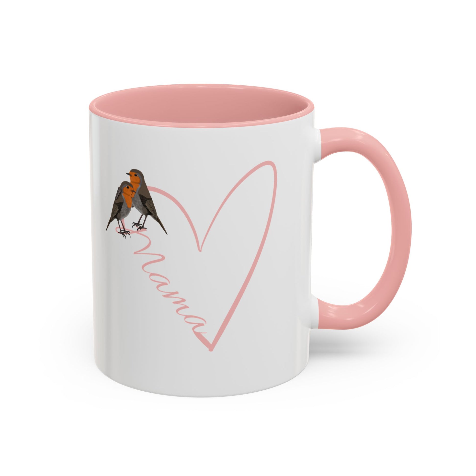 Robin Mother's Day Mama with Heart Bird Coffee Mug