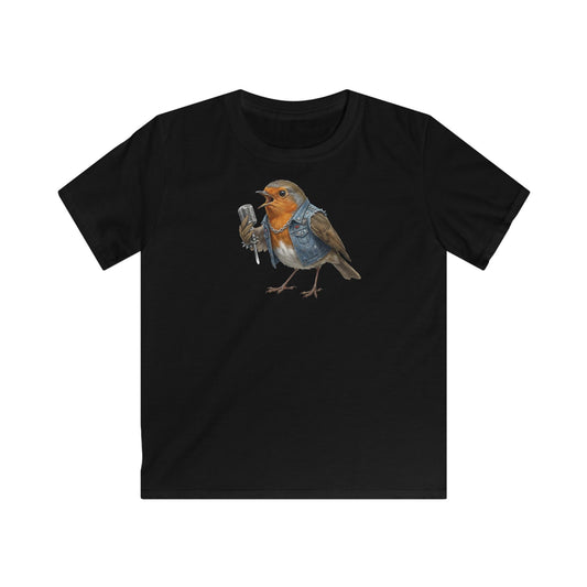 Rocky Rotkehlchen Kinder T-Shirt – Die Gartenvögel Offizielles Band Merch