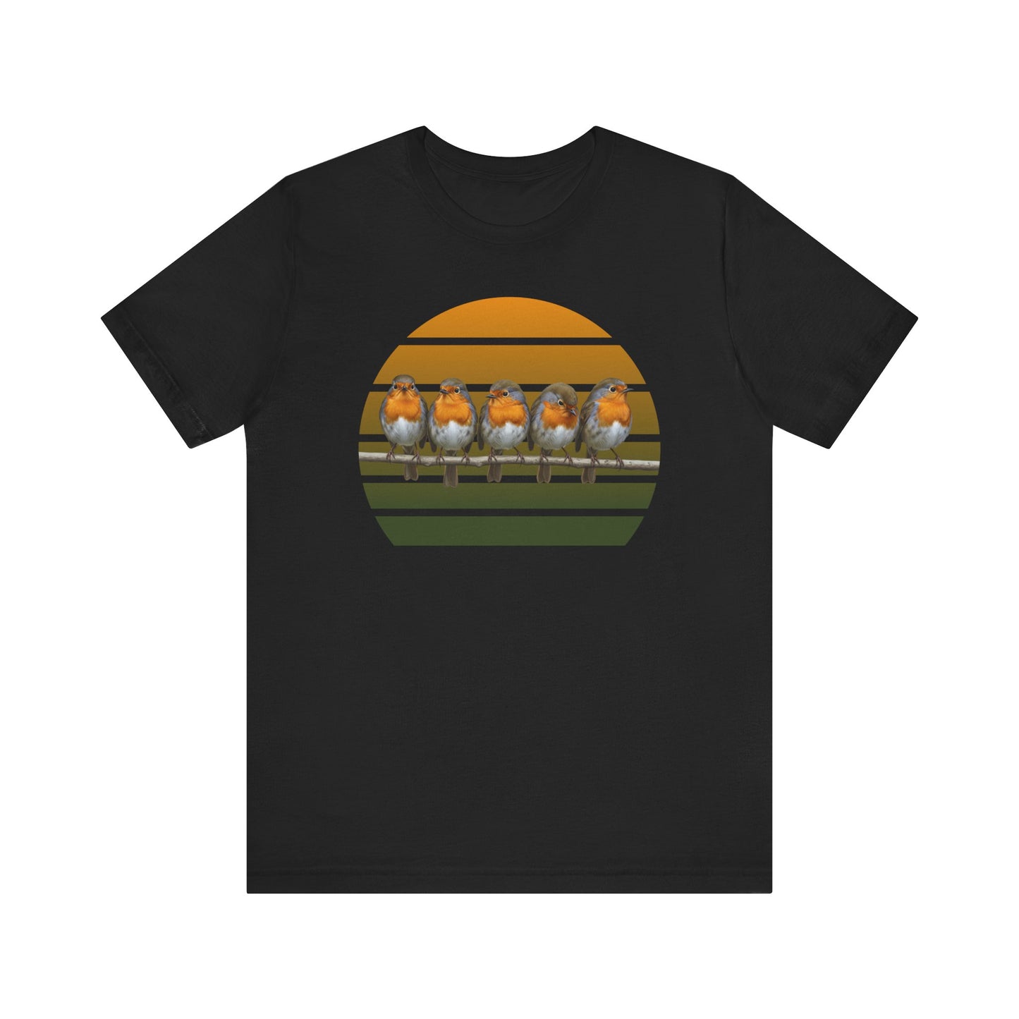 Rotkehlchen Premuim T-Shirt | Geschenk für Vogelbeobachter | jz.birds