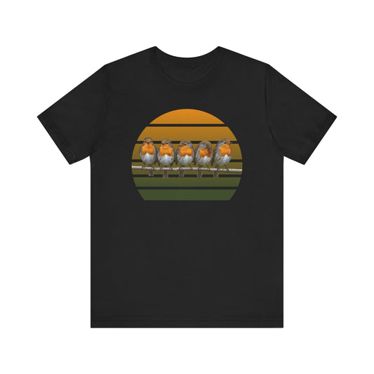 Rotkehlchen Premuim T-Shirt | Geschenk für Vogelbeobachter | jz.birds