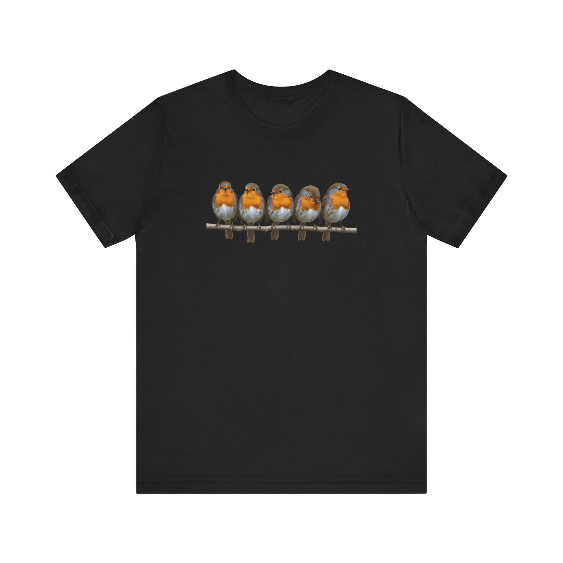 Rotkehlchen T-Shirt (Unisex) – Weiches Premium Shirt mit Einzigartigem Vogelmotiv