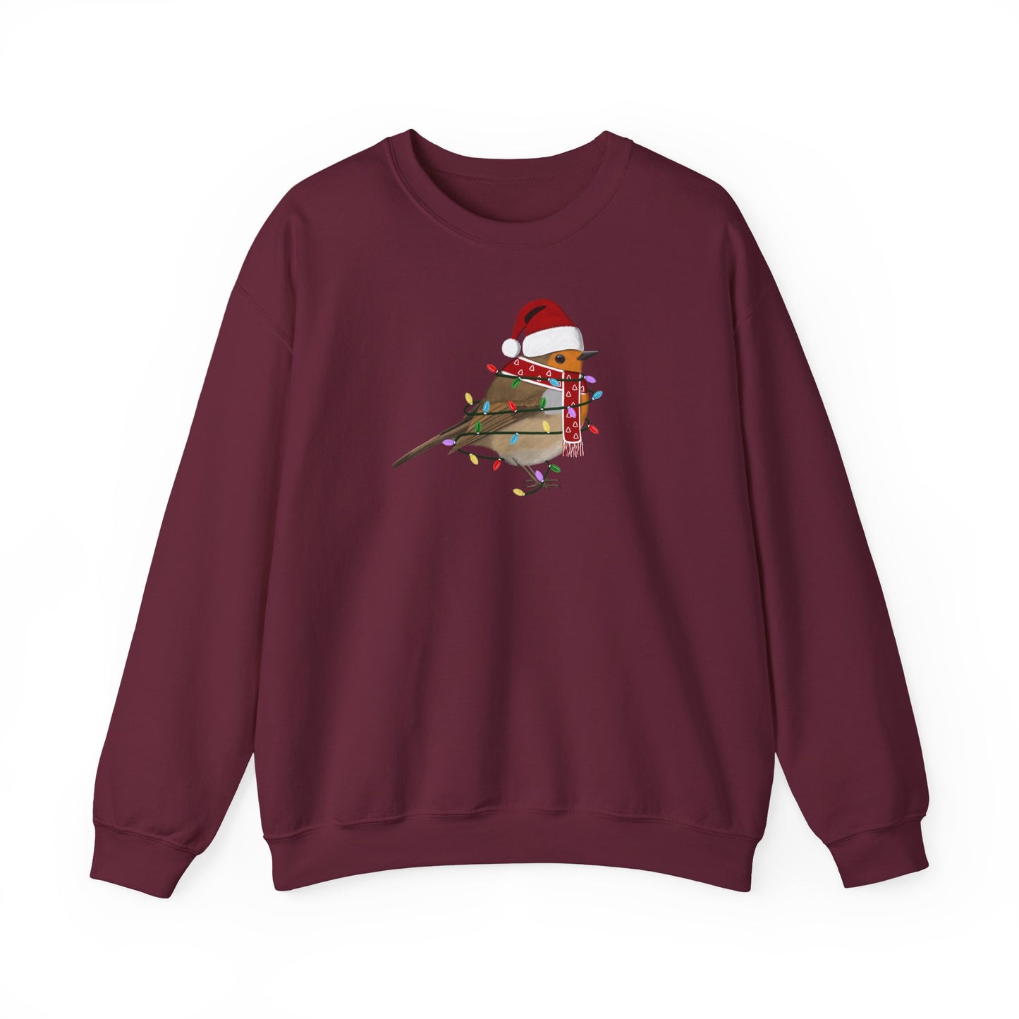 Rotkehlchen Weihnachts-Sweatshirt | Unisex Vogel Sweater für Vogelfreunde & Vogelbeobachter