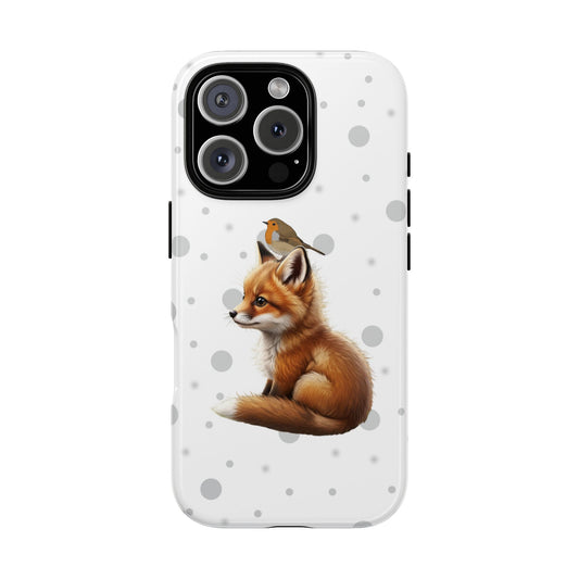 Rotkehlchen mit Fuchs iPhone & Google Pixel Tiermotiv Handyhülle - Tierisch guter Schutz
