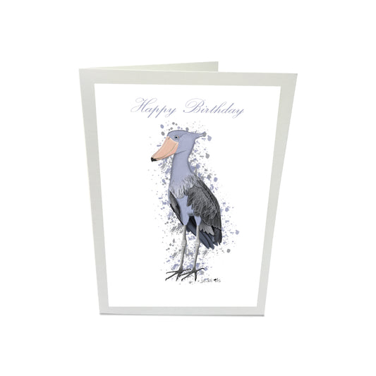 Shoebill Bird Happy Birthday Greeting Card