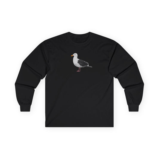 Seagull Birding & Birdwatching Bird Cotton Long Sleeve T-Shirt