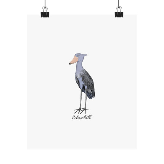 Shoebill Bird Birding Matte Poster