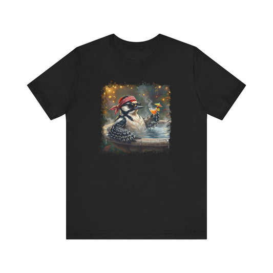 Sigi Specht im Urlaubsmodus im Vogelbad | Lustiges Vogel T-Shirt | Unisex