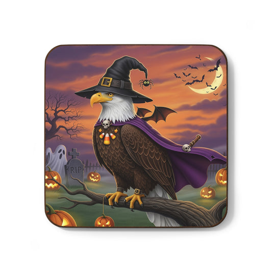 Spooky Halloween Coasters - Cute Bald Eagle Fall Table Decor