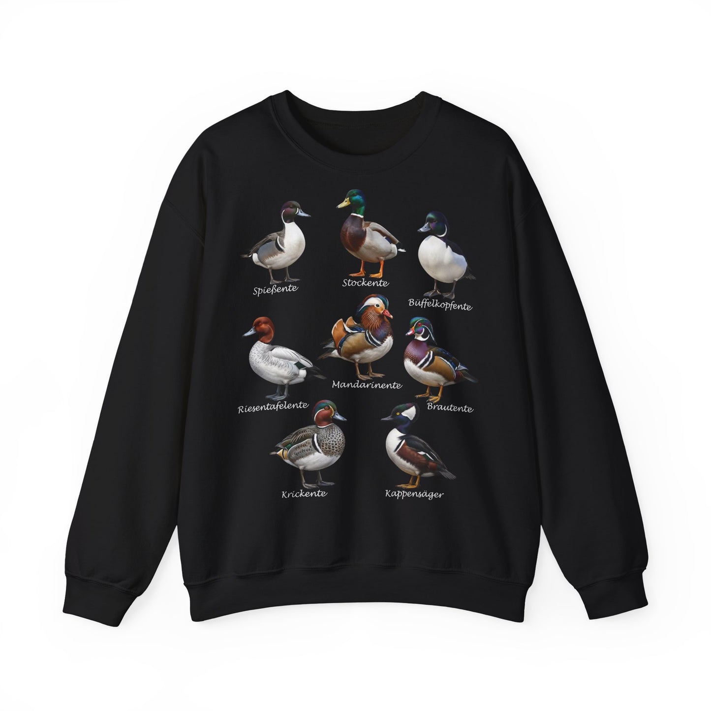 Sweatshirt mit Entenarten: Stockente, Mandarinente & Co. | Vogelkunde & Natur
