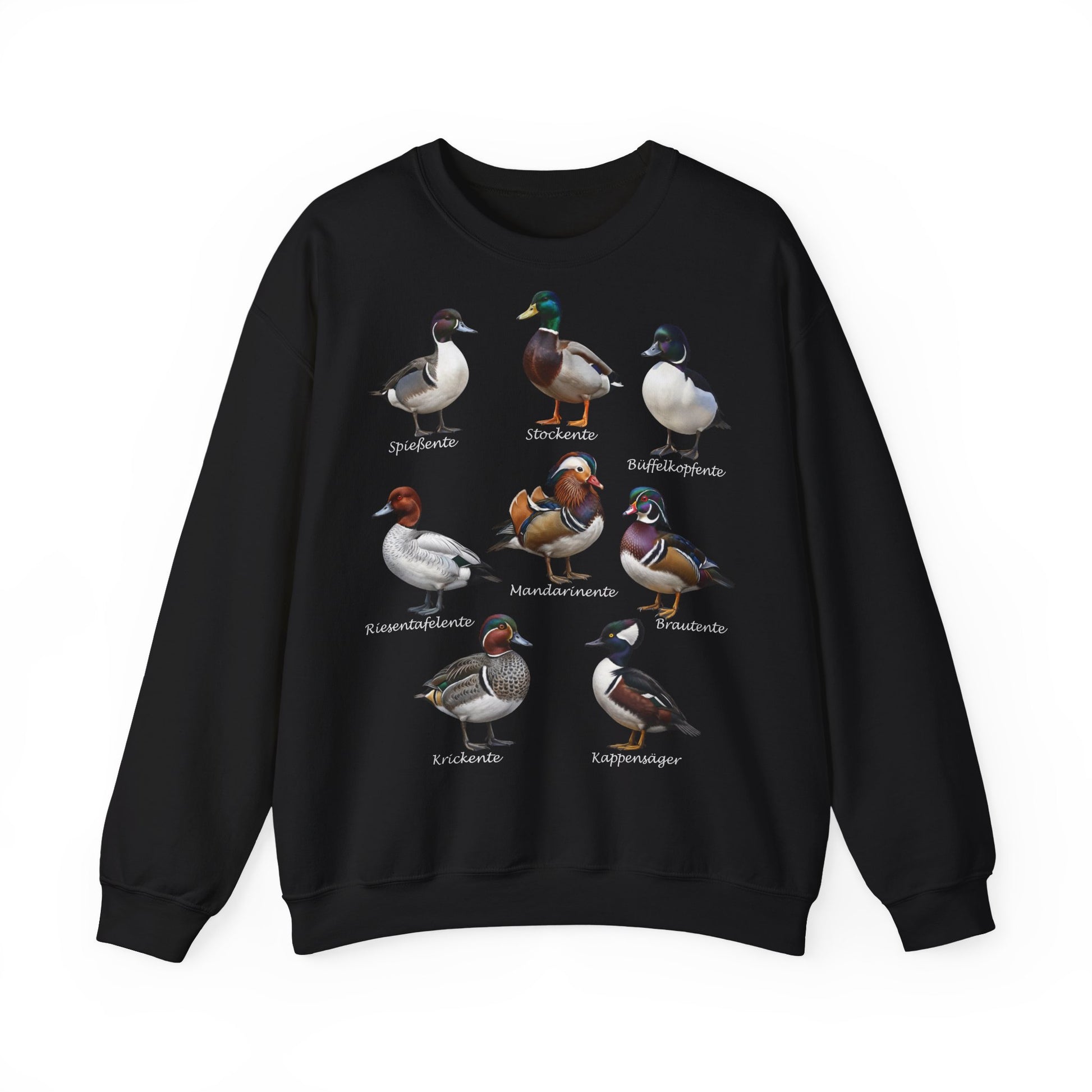 Sweatshirt mit Entenarten: Stockente, Mandarinente & Co. | Vogelkunde & Natur