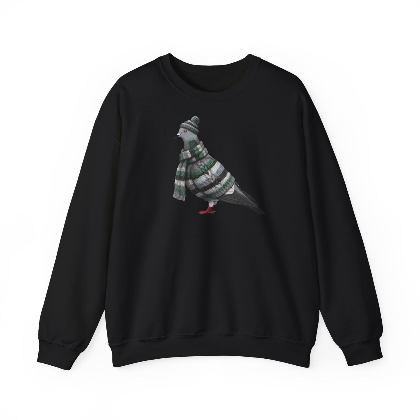 Taube in Strick Weihnachts-Sweatshirt | Unisex Vogel Sweater für Vogelfreunde & Vogelbeobachter
