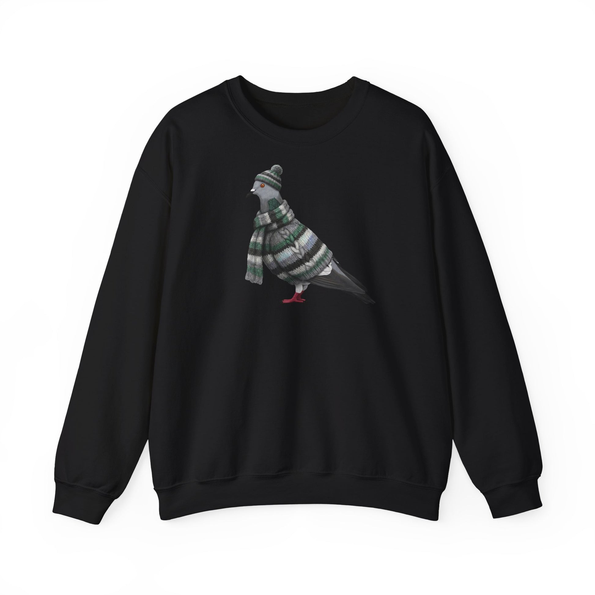 Taube in Strick Weihnachts-Sweatshirt | Unisex Vogel Sweater für Vogelfreunde & Vogelbeobachter