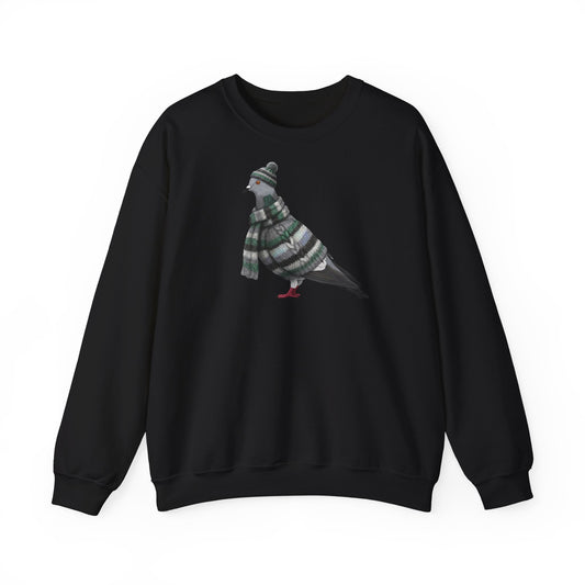 Taube in Strick Weihnachts-Sweatshirt | Unisex Vogel Sweater für Vogelfreunde & Vogelbeobachter