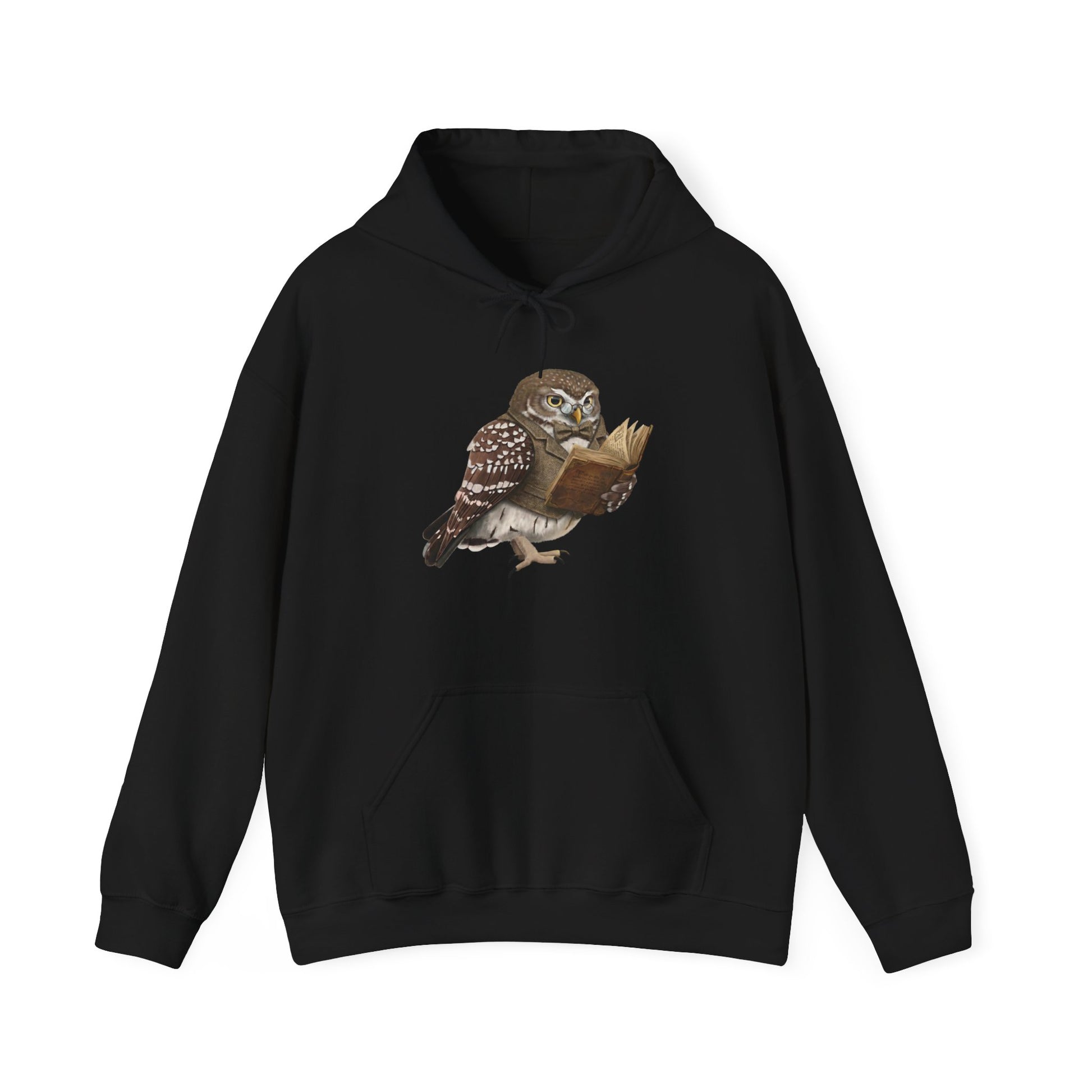 The Librarian Owl Hoodie - Dark Academia Aesthetic | Gift for Book Lovers & Birders