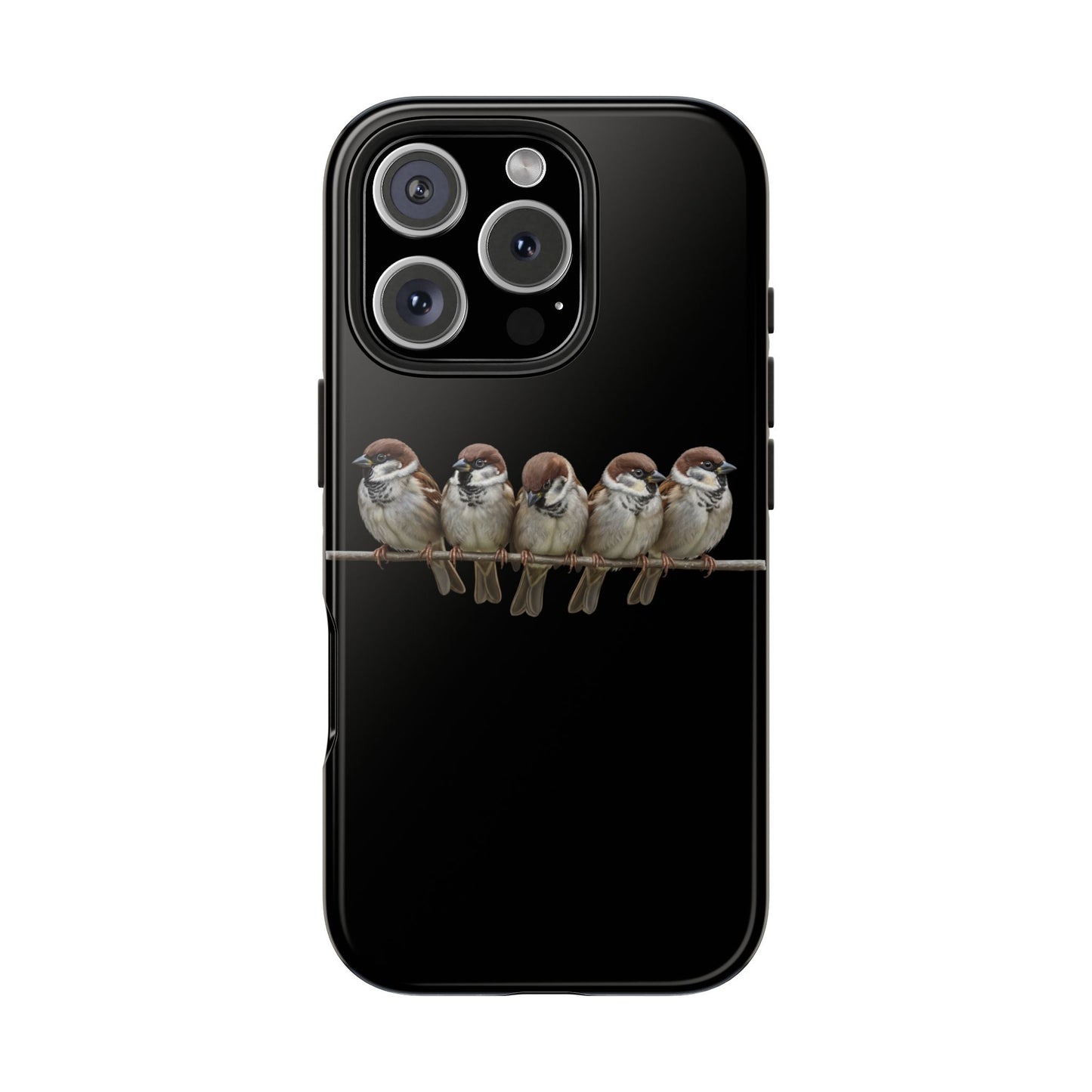 Tree Sparrow Dual-Layer iPhone Case with Bird Art – The Perfect Gift for Ornithologists & Bird Lovers