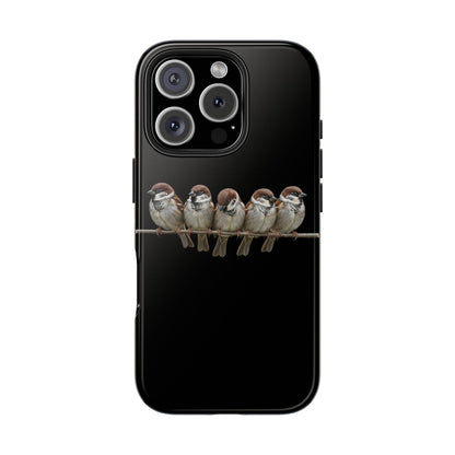 Tree Sparrow Dual-Layer iPhone Case with Bird Art – The Perfect Gift for Ornithologists & Bird Lovers