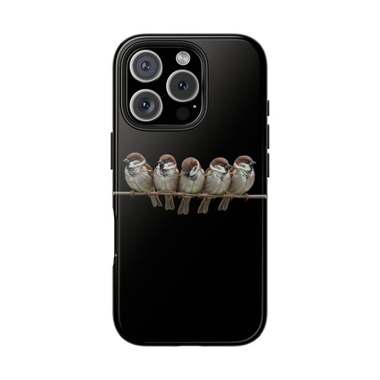Tree Sparrow Dual-Layer iPhone Case with Bird Art – The Perfect Gift for Ornithologists & Bird Lovers