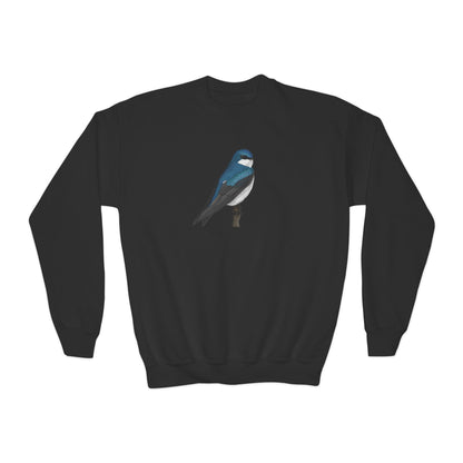 Tree Swallow Bird Birdwatching Youth Crewneck Sweatshirt