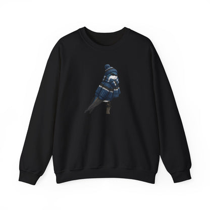 Tree Swallow Winter Sweatshirt | Bird Watcher Crewneck | Unisex Songbirds Wearing Knit Gift for Bird Lovers