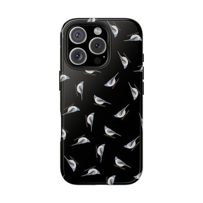 Tufted Titmouse iPhone Case Black – Premium Tough Phone Cover for Bird Lovers