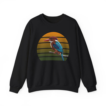 White-Throated Kingfisher Sweatshirt | Bird Watcher Crewneck | Unisex Songbird Gift for Bird Lovers