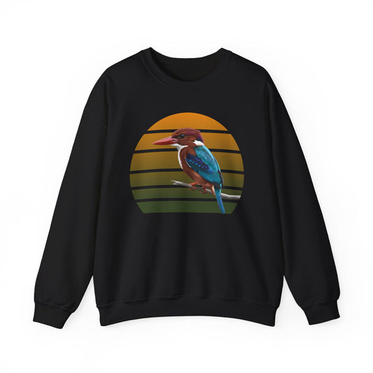 White-Throated Kingfisher Sweatshirt | Bird Watcher Crewneck | Unisex Songbird Gift for Bird Lovers