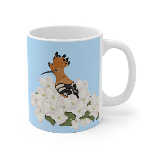 Wiedehopf mit Apfelblüten im Frühling Vogel Tasse für Vogelfreunde