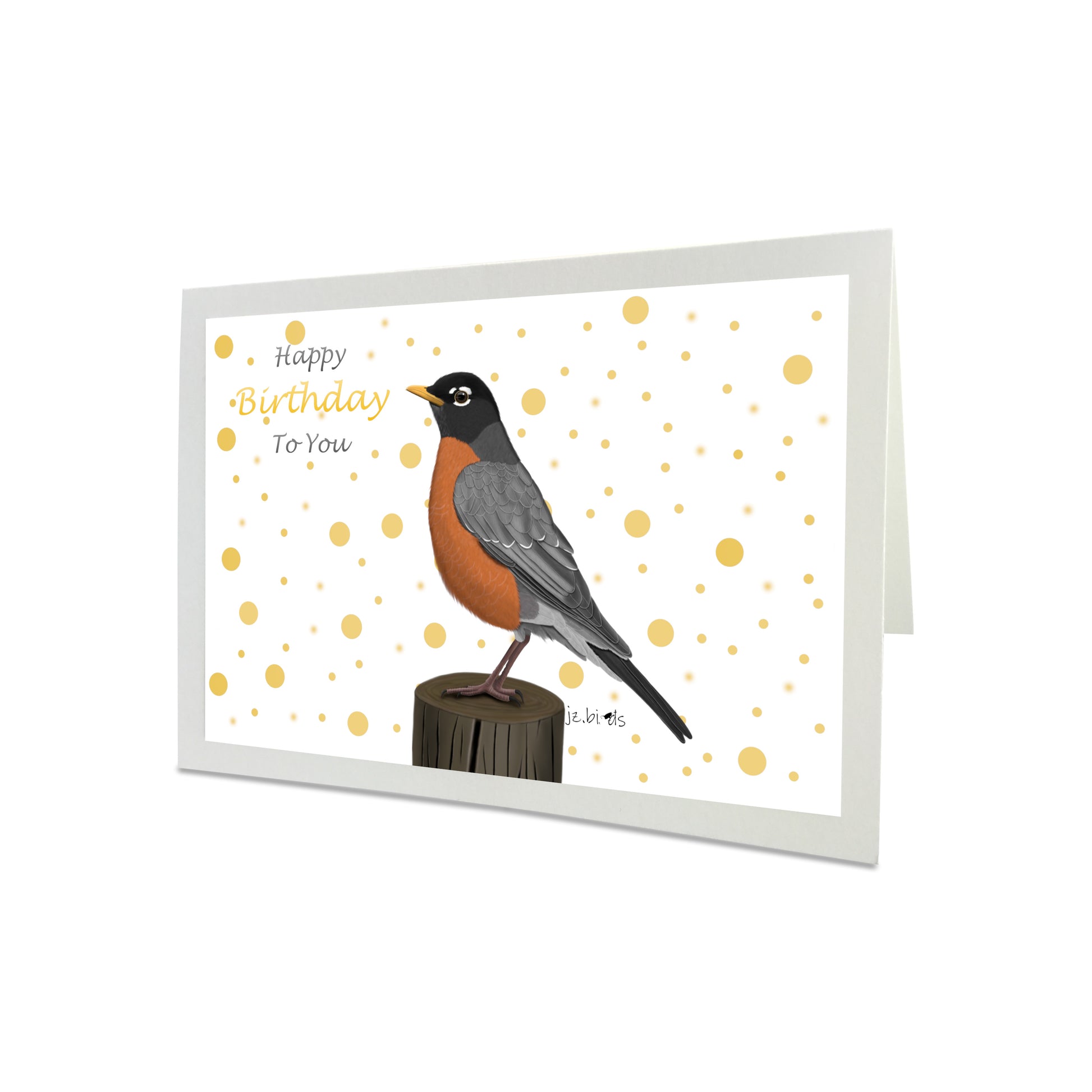 Robin Bird Happy Birthday To You Greeting Card