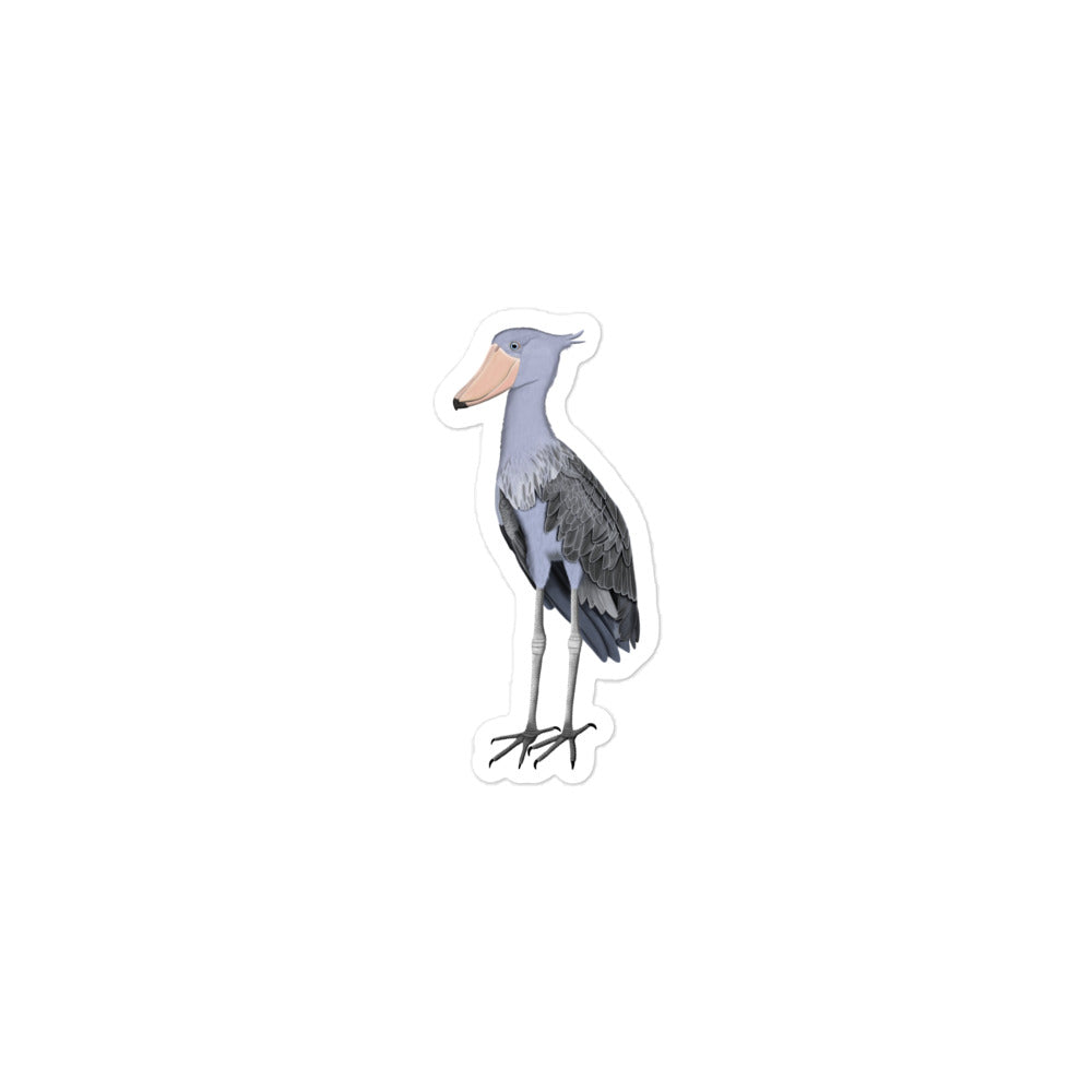 ハシビロコウ 防水ビニールステッカー / 野鳥デザイン (PC・スーツ