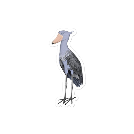 ハシビロコウ 防水ビニールステッカー / 野鳥デザイン (PC・スーツケース用)