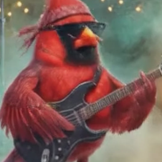 cardinal plays guitar solo on stage