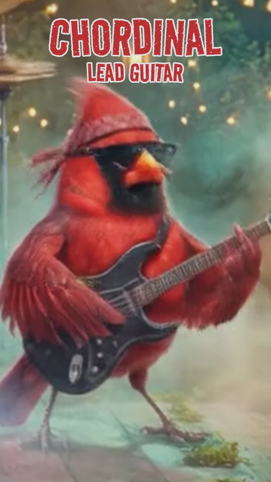 cardinal plays guitar solo on stage