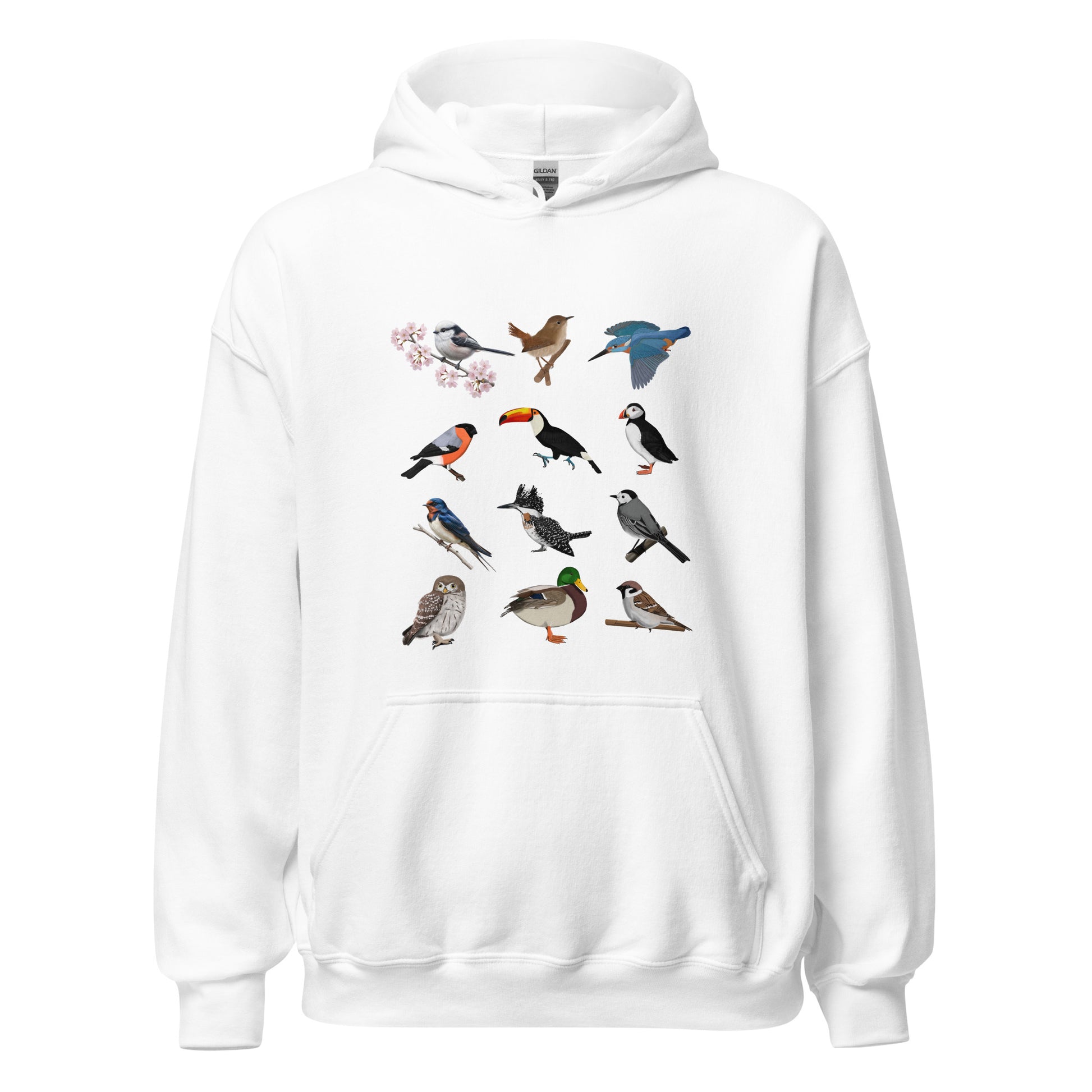 カワセミ シマエナガ スズメ パーカー / 野鳥 バードウォッチング 愛鳥家 - ドイツデザイン